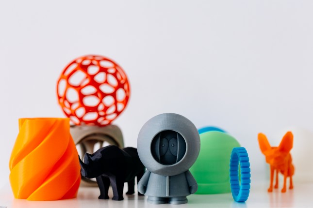 Colorful models of 3D printed toys by Zortrax