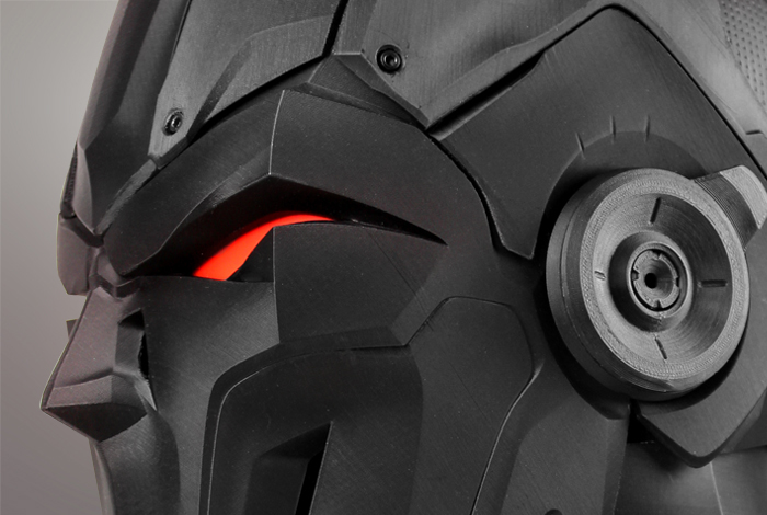 ZORTRAX Super Hero Mask 3D Printed Detail