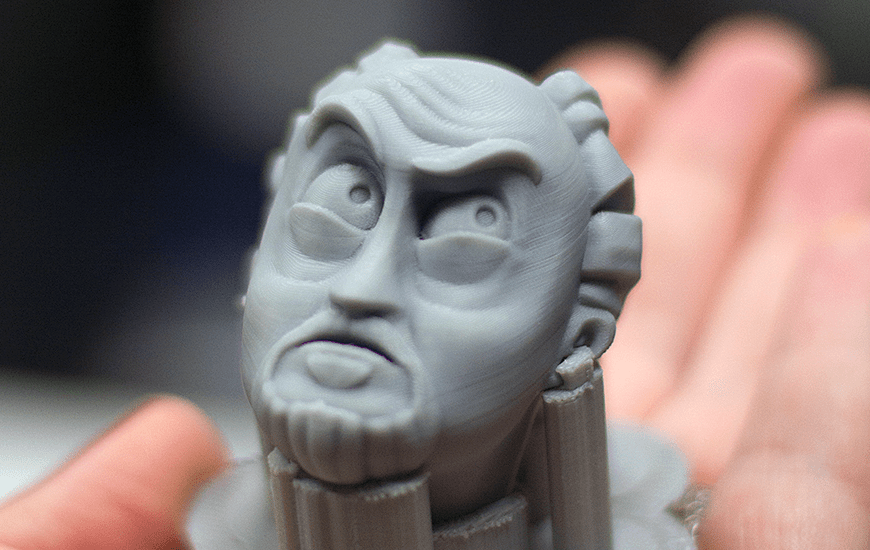 ZORTRAX 3D Printed Louis CK Face Figurine