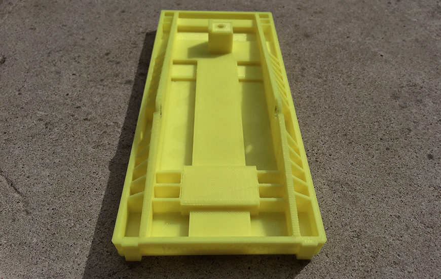 Bottom side of the 3D printed part