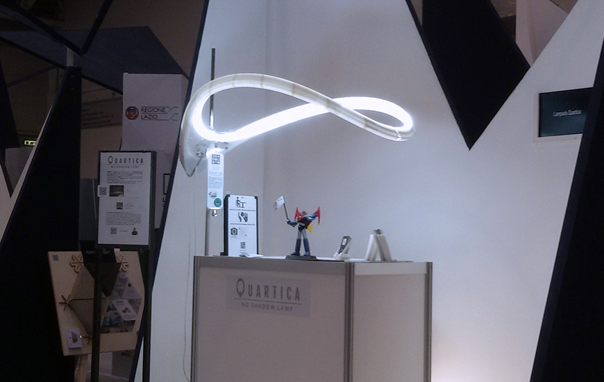 ZORTRAX Quartica 3D Printed Lamp Stand Maker Faire 2017
