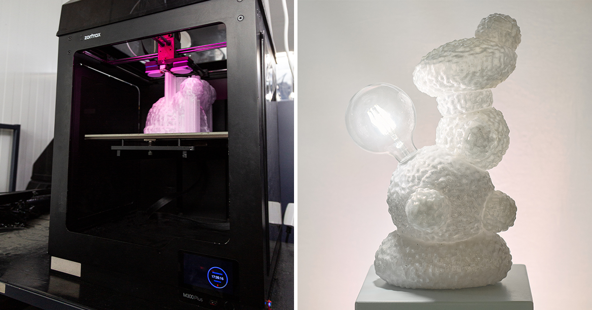 Additive Manufacturing in Applied Arts: 3D Printing Large Format Lamps
