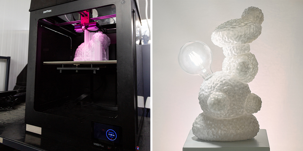 Additive Manufacturing in Applied Arts: 3D Printing Large Format Lamps